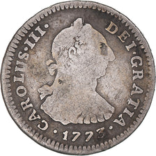 Monnaie, Pérou, Charles III, Real, 1773, Lima, TB+, Argent, KM:75