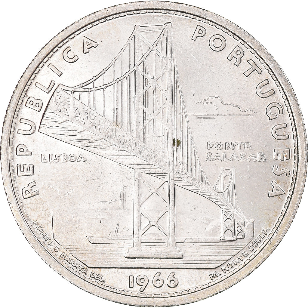 Moneta, Portogallo, 20 Escudos, 1966, Lisbon, SPL-, Argento, KM:592