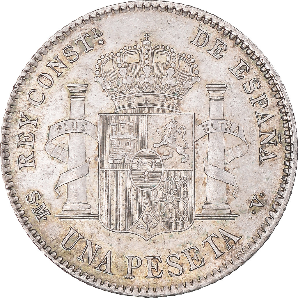 Moneda, España, Alfonso XIII, Peseta, 1903, Madrid, MBC+, Plata, KM:721