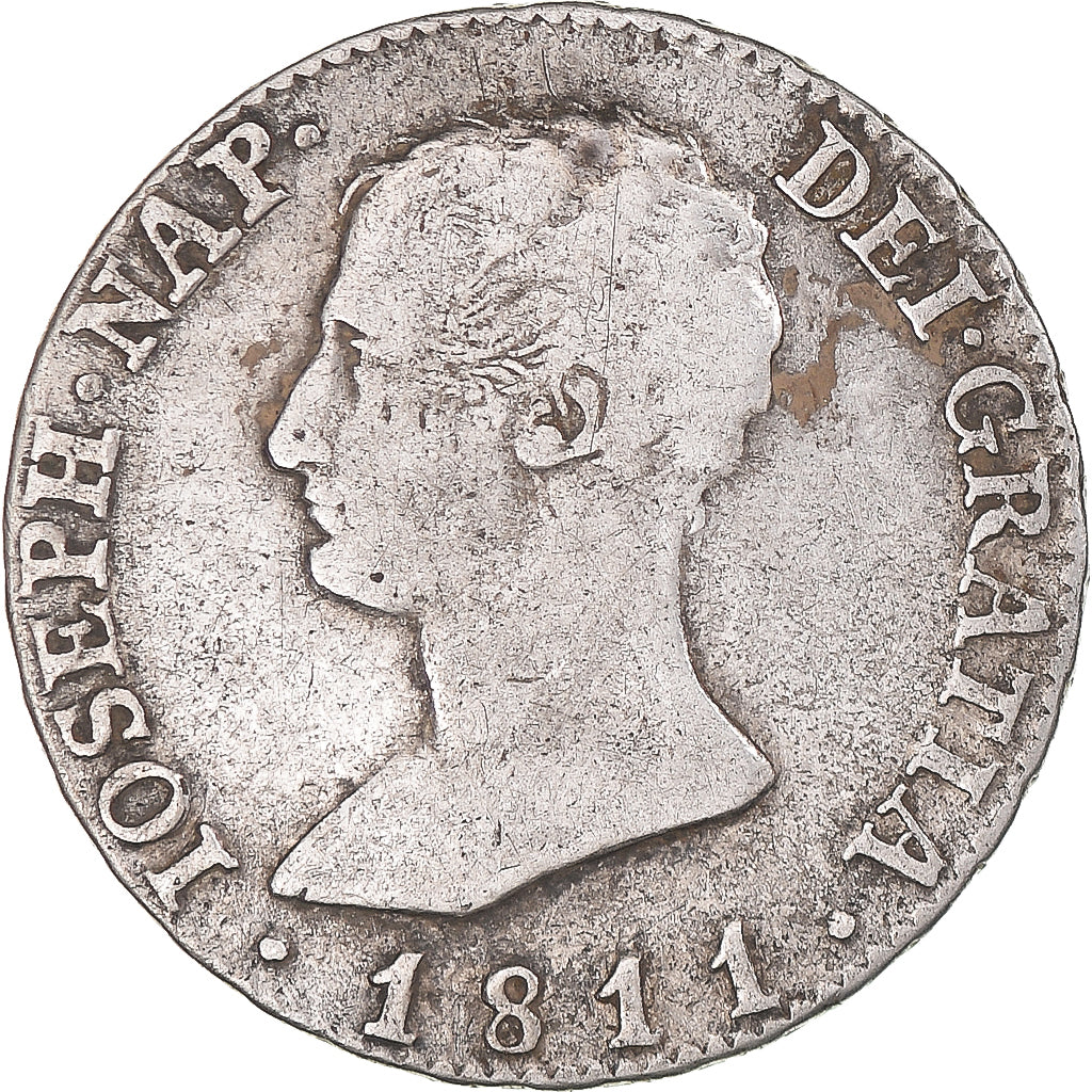 Coin, Spain, Joseph Napolean, 4 Réales, 1811, Madrid, VF(30-35), Silver