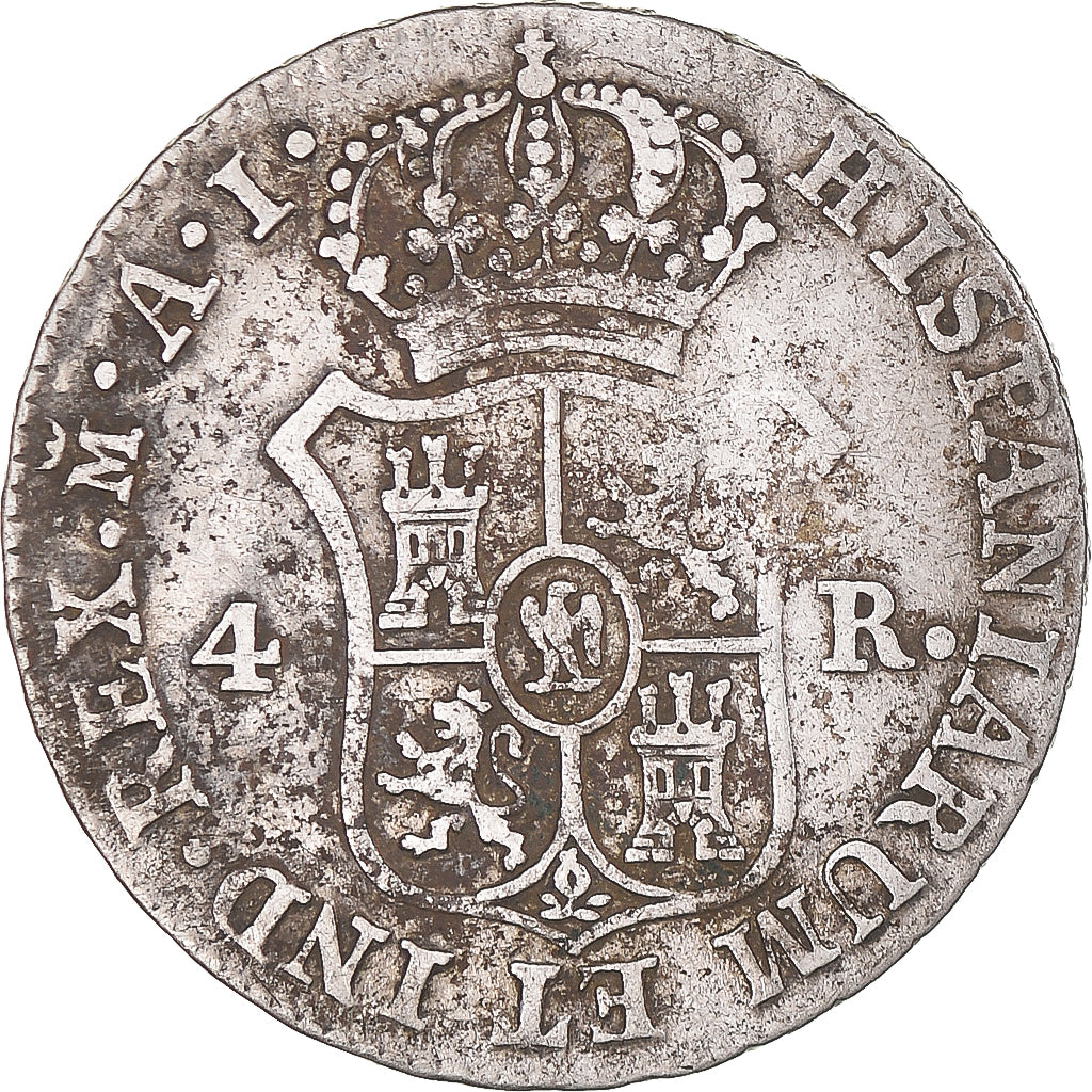 Coin, Spain, Joseph Napolean, 4 Réales, 1811, Madrid, VF(30-35), Silver
