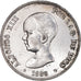 Moneda, España, Alfonso XIII, 5 Pesetas, 1888, Madrid, MBC+, Plata, KM:689