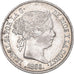 Münze, Spanien, Isabel II, 40 Centimos, 1866, Madrid, SS+, Silber, KM:628.2
