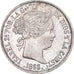 Moneda, España, Isabel II, 40 Centimos, 1866, Madrid, MBC+, Plata, KM:628.2