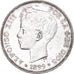 Moeda, Espanha, Alfonso XIII, 5 Pesetas, 1899, Valencia, AU(55-58), Prata