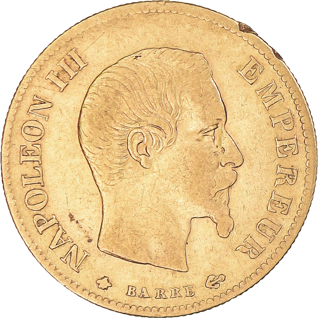 Coin, France, Napoleon III, 10 Francs, 1860, Strasbourg, VF(30-35), Gold