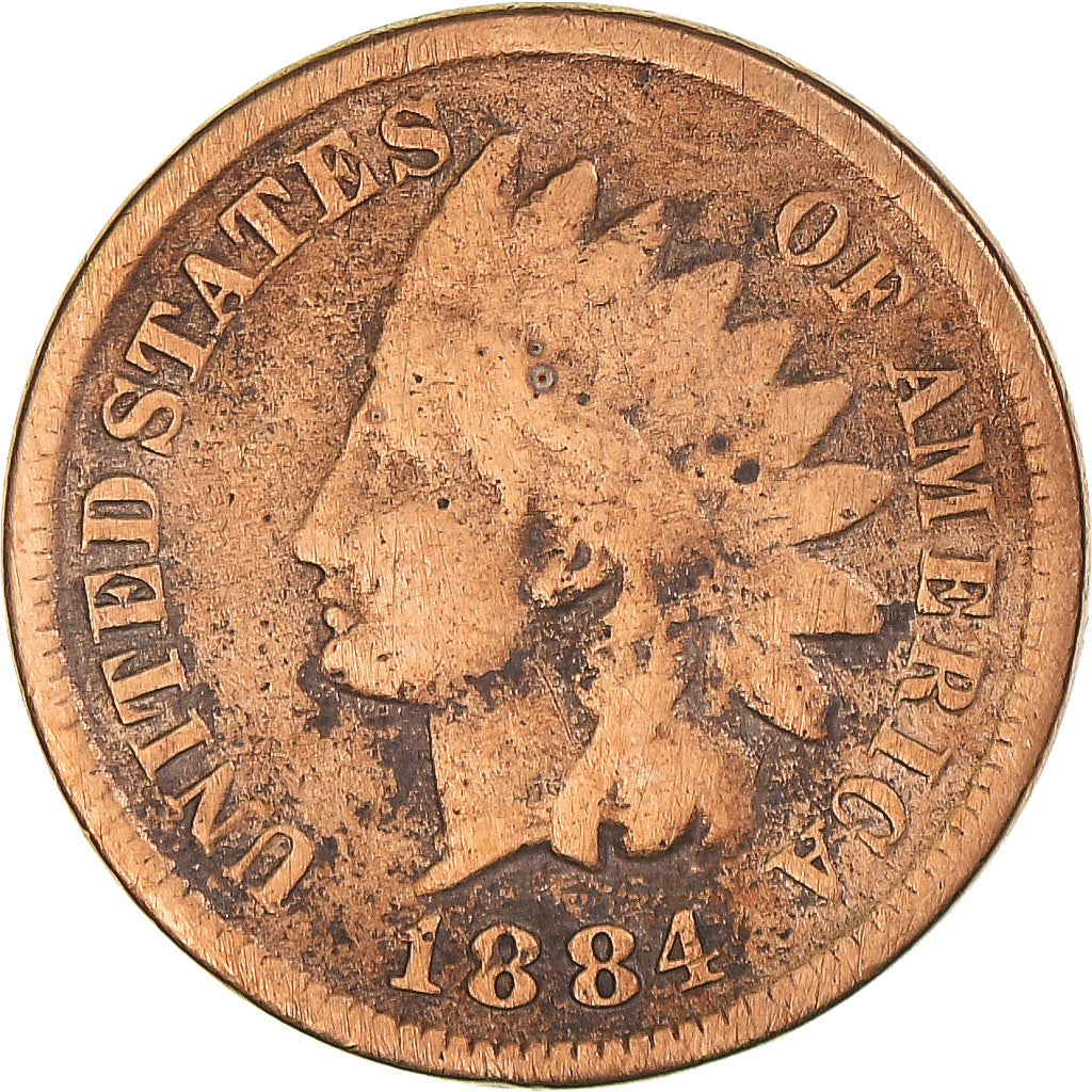 Coin, United States, Indian Head Cent, Cent, 1884, Philadelphia, VF(30-35)