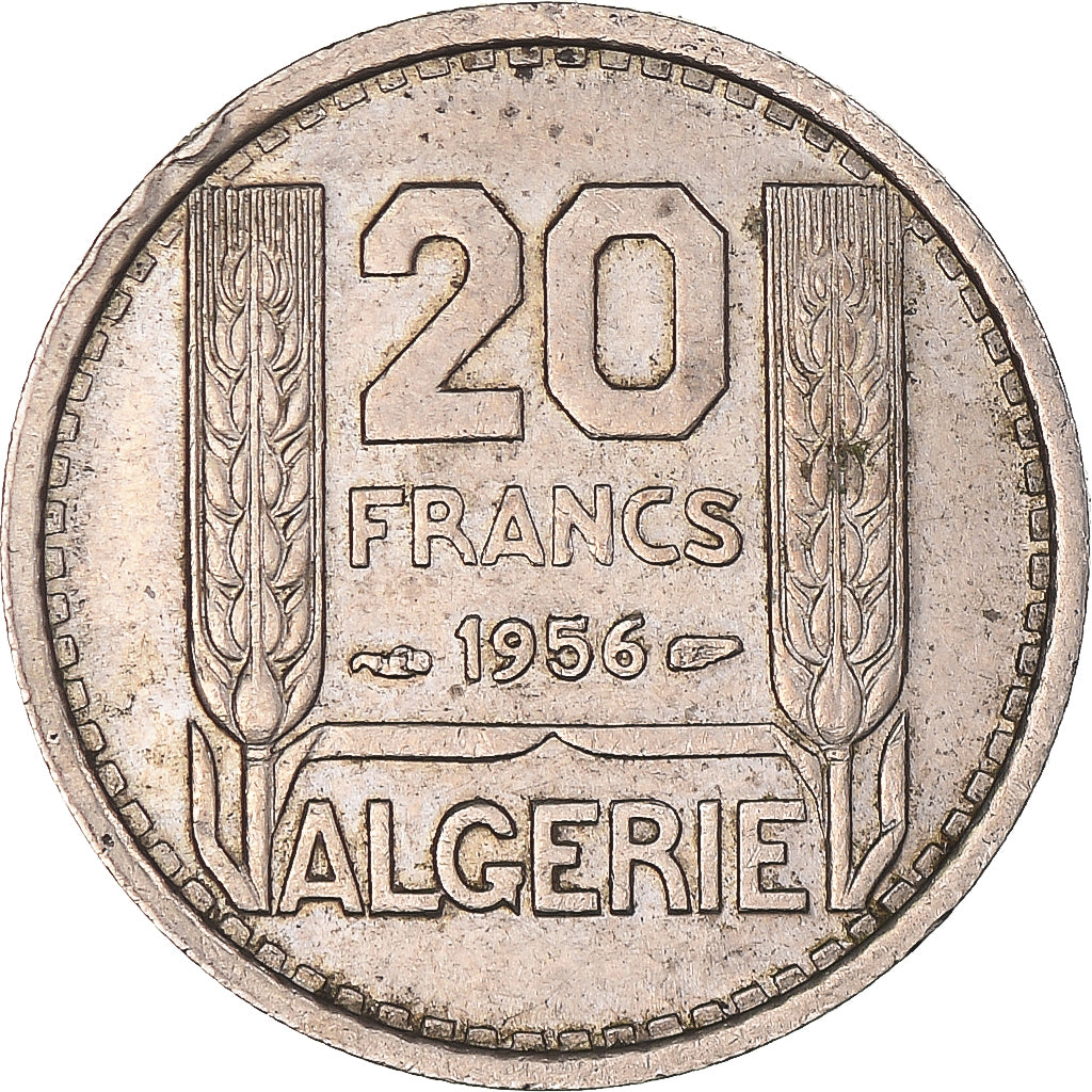 Monnaie, Algérie, 20 Francs, 1956, Paris, TTB+, Cupro-nickel, KM:91
