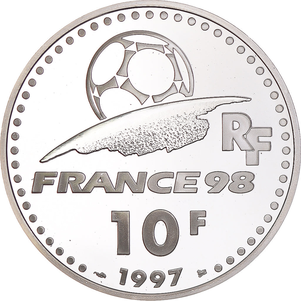 Münze, Frankreich, Coupe du Monde 1998, 10 Francs, 1998, Paris, Proof, STGL