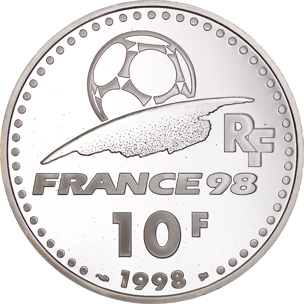 Moneta, Francia, Coupe du Monde 1998, 10 Francs, 1998, Paris, Proof, FDC