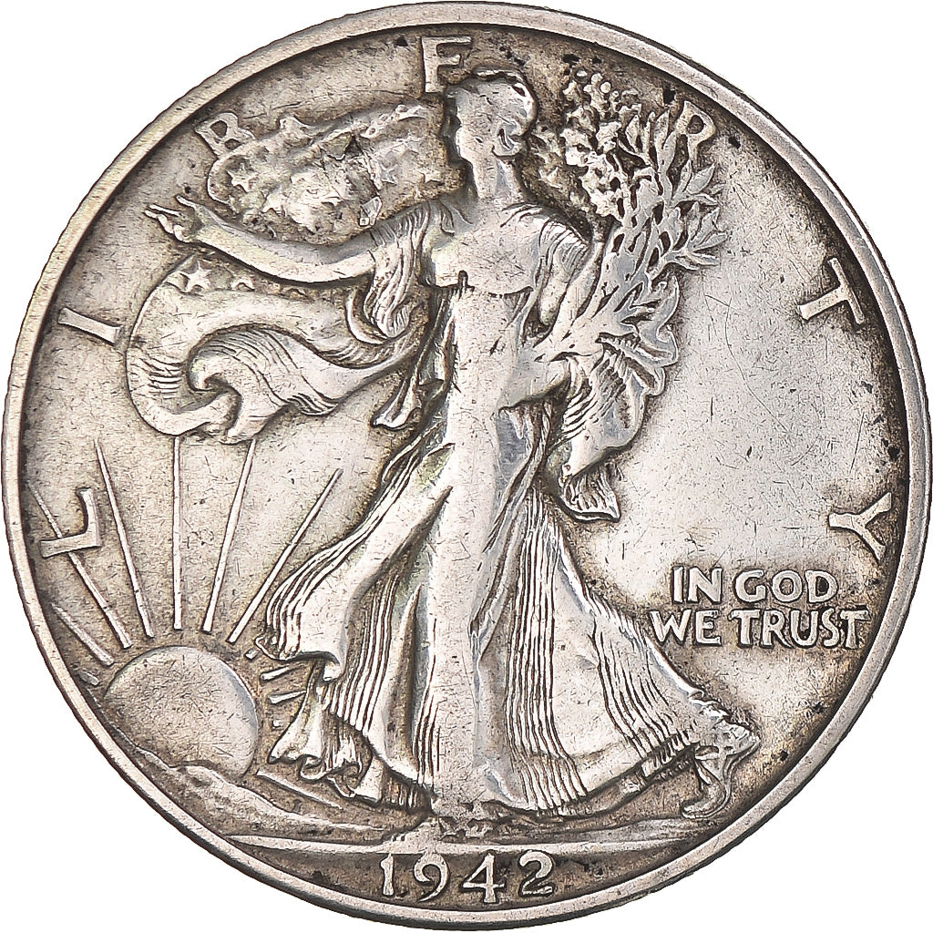 Coin, United States, Walking Liberty, Half Dollar, 1942, San Francisco