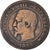 Moneta, Francia, Napoleon III, 10 Centimes, 1855, Paris, ancre, MB, Bronzo
