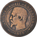 Moneta, Francia, Napoleon III, 10 Centimes, 1855, Paris, ancre, MB, Bronzo