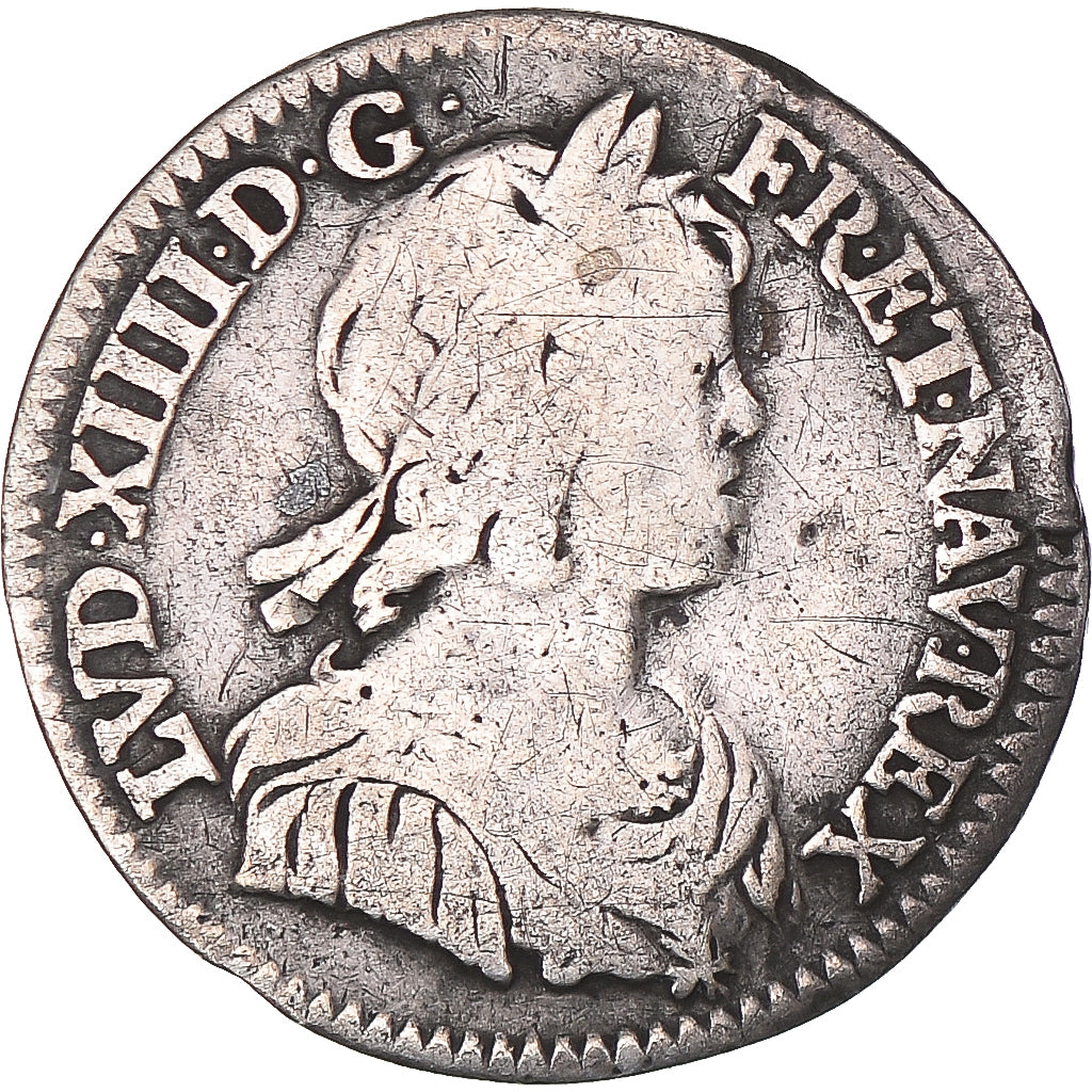 Munten, Frankrijk, Louis XIV, 1/12 Ecu à la mèche courte, 1643, Paris, FR