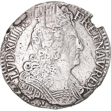 Moneta, Francia, Louis XIV, 1/2 Ecu aux trois couronnes, 1712, Lyon, MB