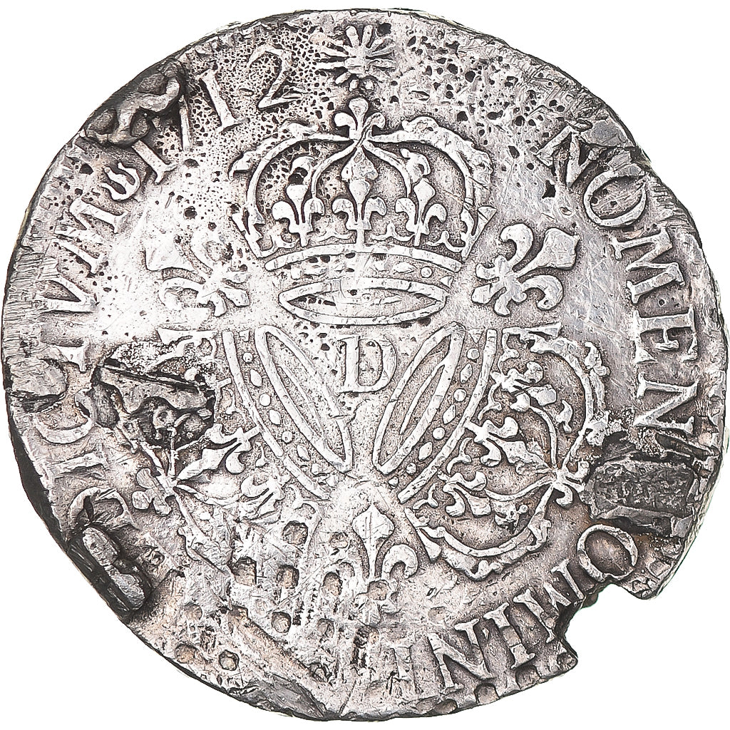 Moneta, Francia, Louis XIV, 1/2 Ecu aux trois couronnes, 1712, Lyon, MB