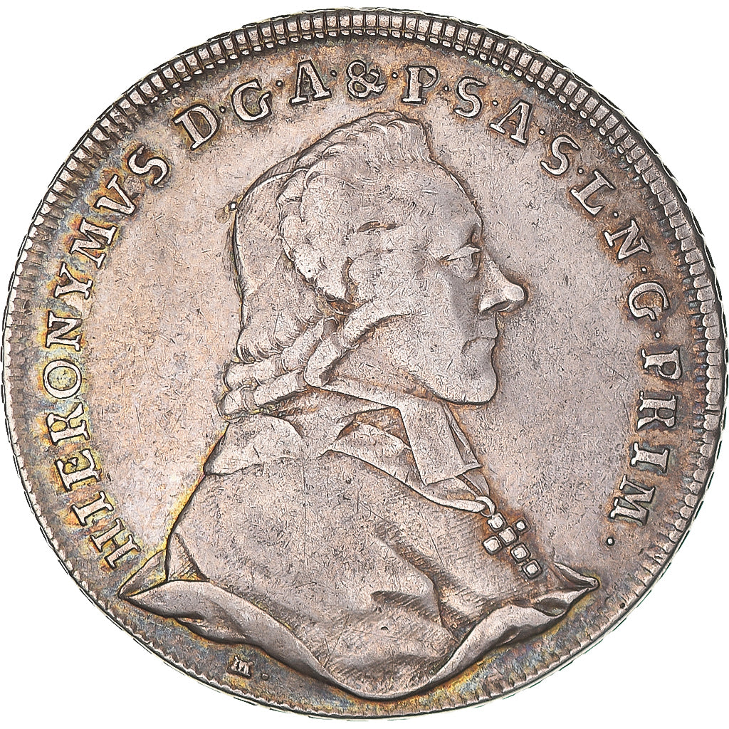 Monnaie, États autrichiens, SALZBURG, Hieronymus, Thaler, 1781, Milan, TTB