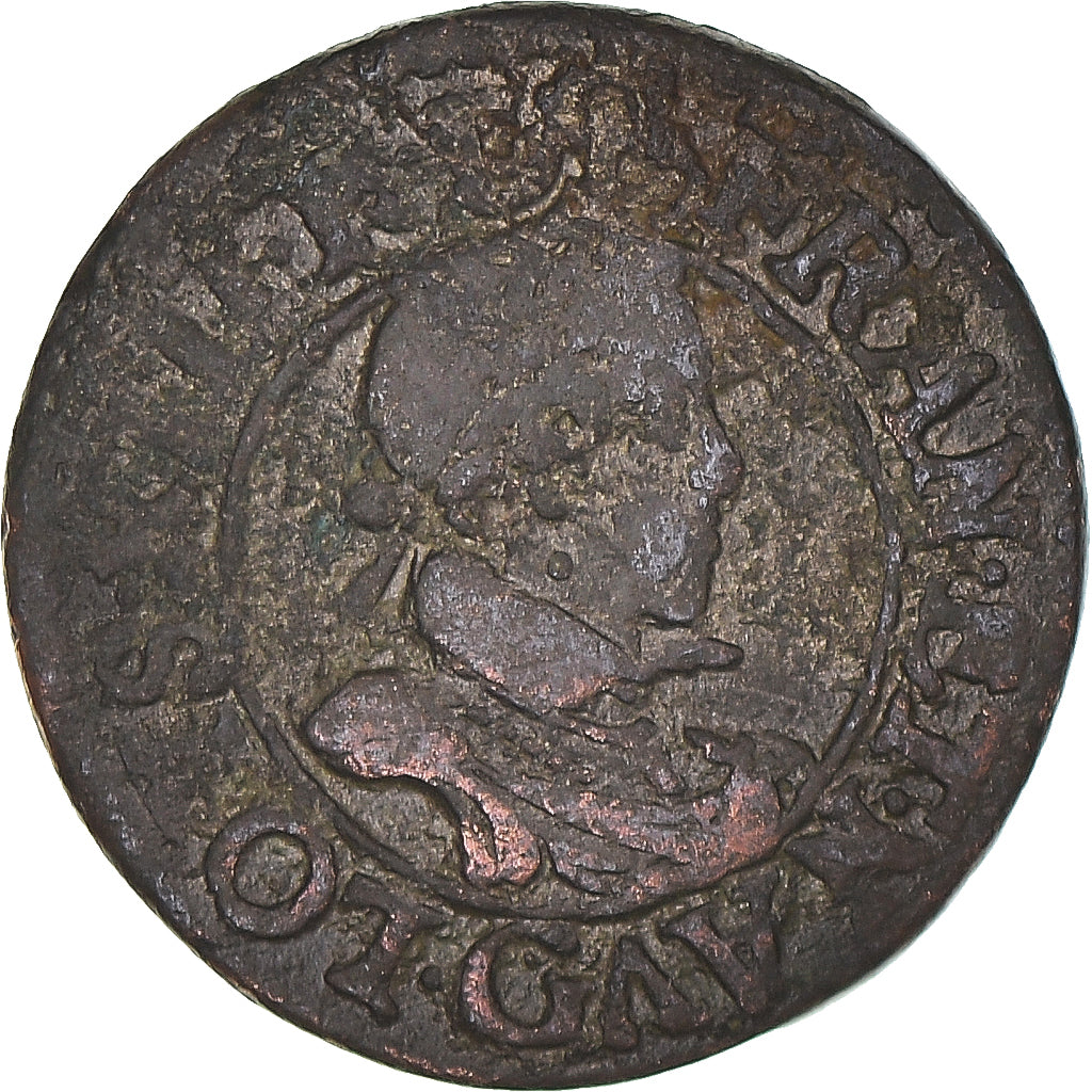 Munten, Frankrijk, Louis XIII, Double Tournois, 1621, Paris, FR, Koper, KM:61.1