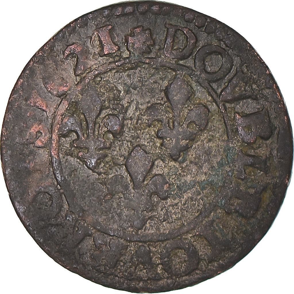 Munten, Frankrijk, Louis XIII, Double Tournois, 1621, Paris, FR, Koper, KM:61.1