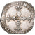 Moeda, França, Henri IV, 1/4 d'écu à la croix feuillue de face, 1608