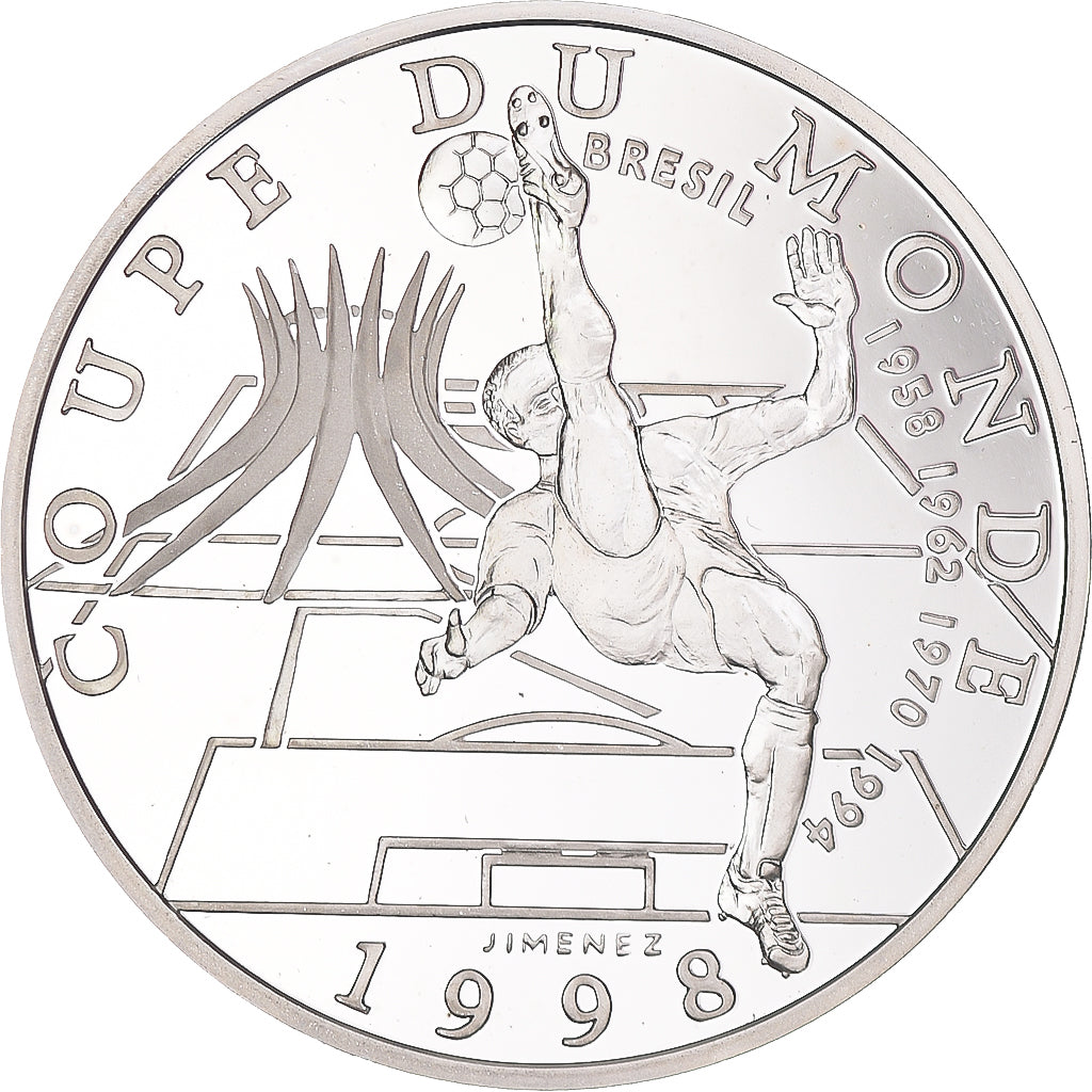 Moneta, Francia, Coupe du Monde 1998, 10 Francs, 1998, Paris, Proof, FDC