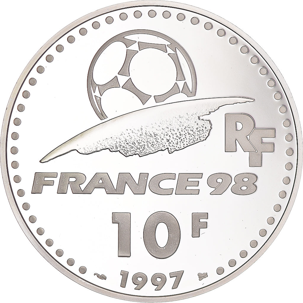 Münze, Frankreich, Coupe du Monde 1998, 10 Francs, 1997, Paris, Proof, STGL