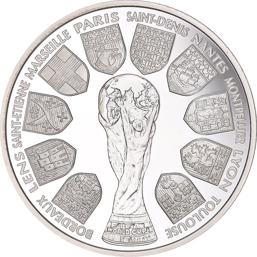 Moeda, França, Coupe du Monde 1998, 10 Francs, 1998, Paris, Proof, MS(65-70)