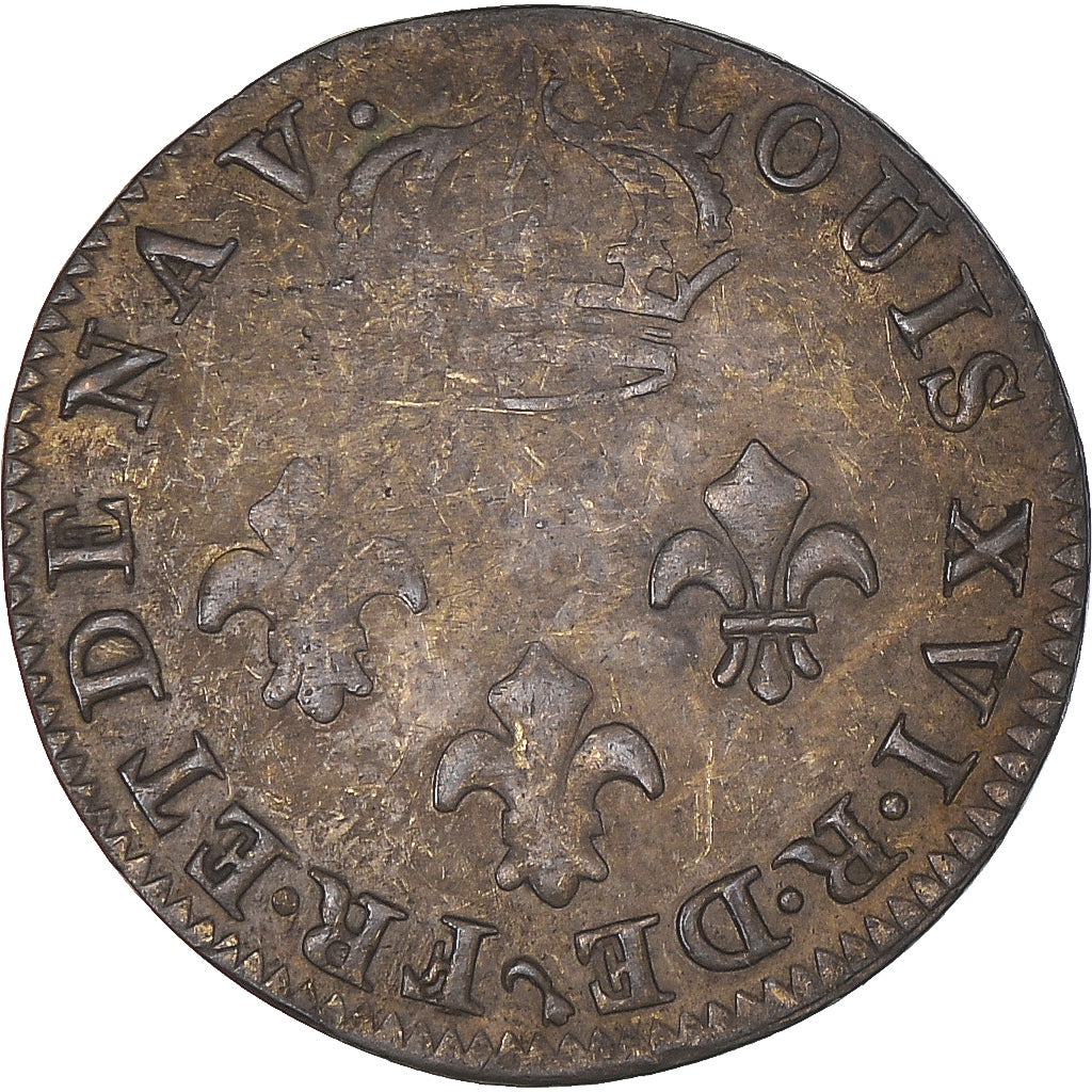 Coin, FRENCH GUIANA, Louis XVI, 2 Sous, 1789, Paris, VF(20-25), Billon, KM:1