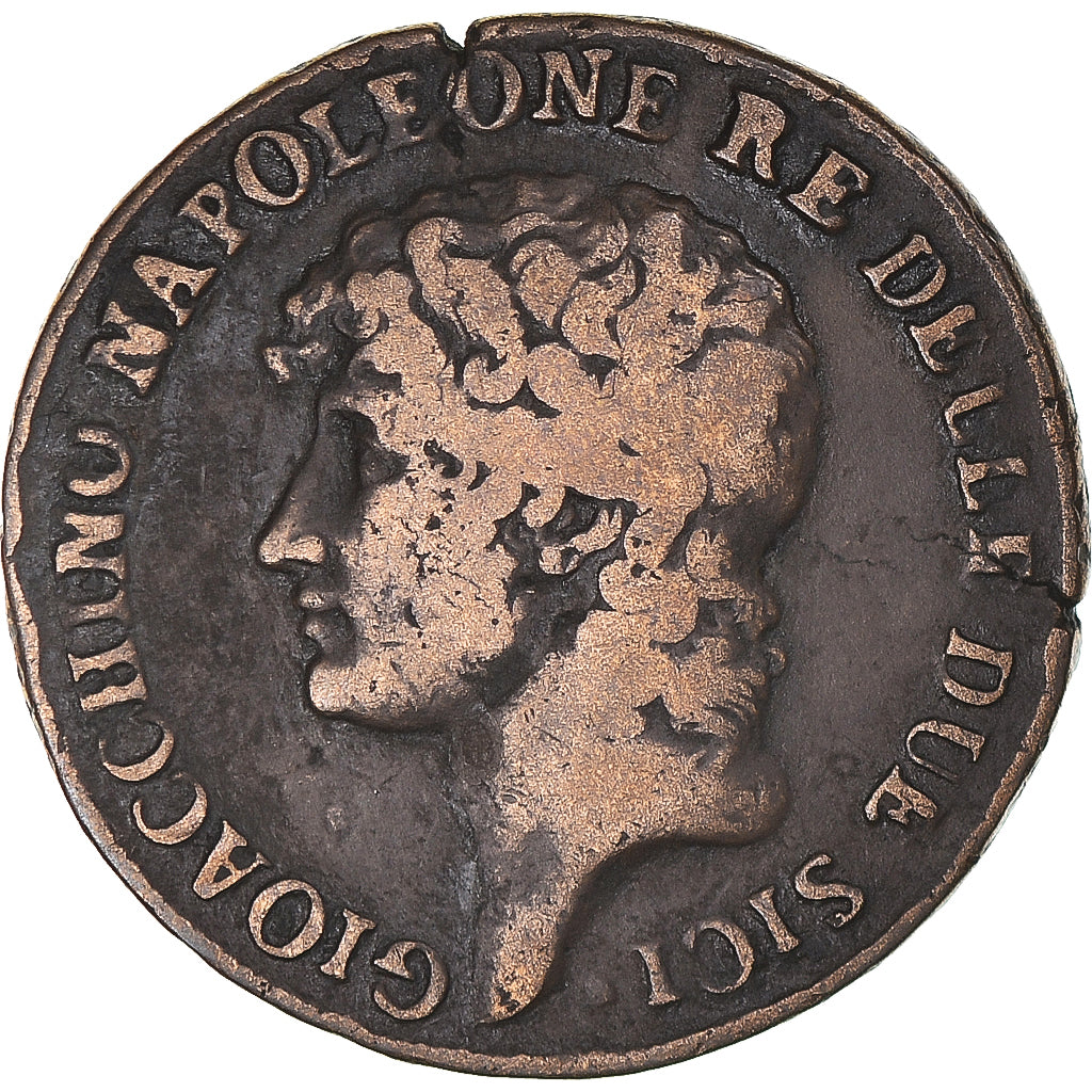 Monnaie, États italiens, NAPLES, Joachim Murat, 2 Grana, 1810, Naples, TB+