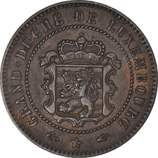 Munten, Luxemburg, William III, 5 Centimes, 1855, Paris, ZF+, Bronzen, KM:22.2