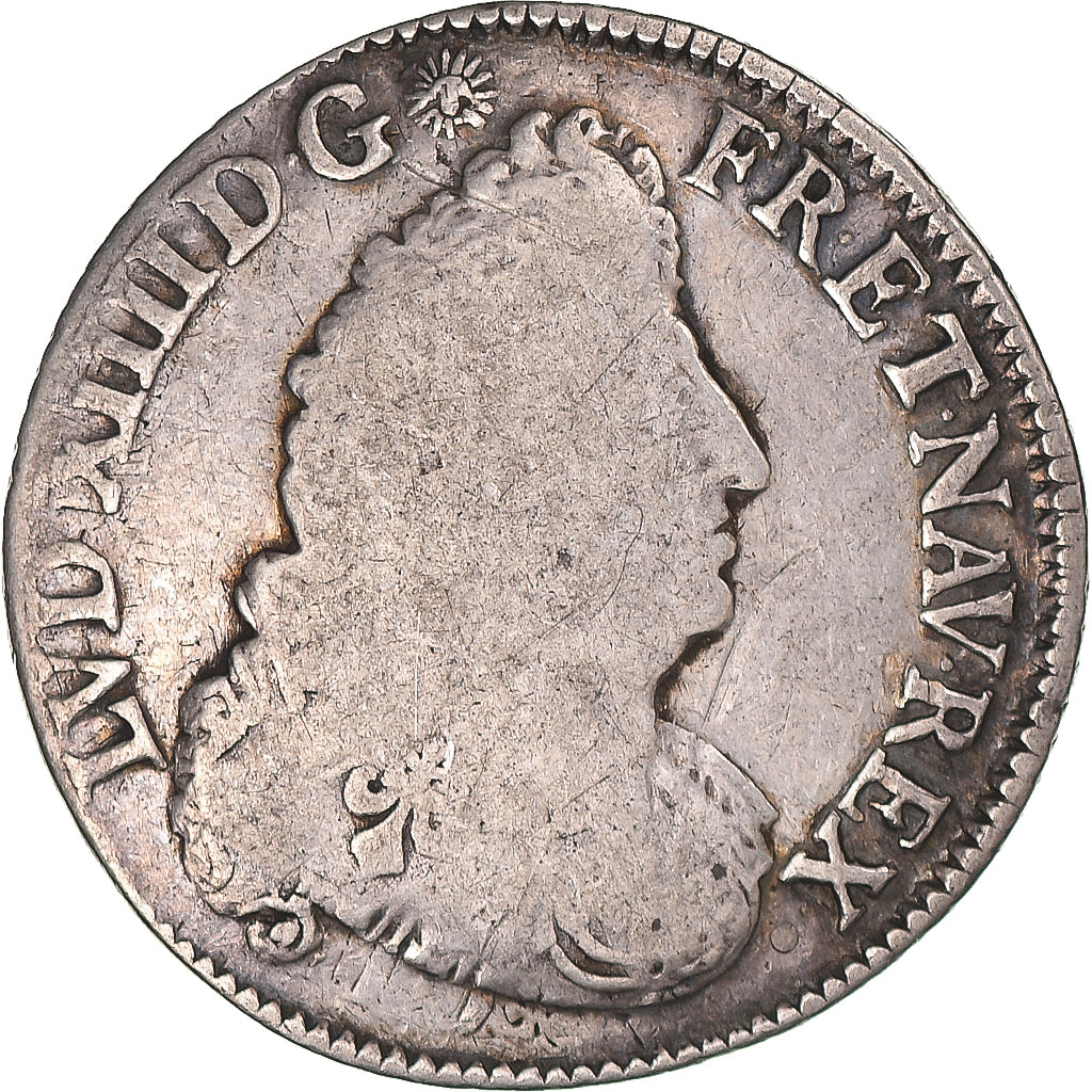 Moneta, Francia, Louis XIV, 1/4 Ecu aux palmes, 1694, Paris, MB+, Argento