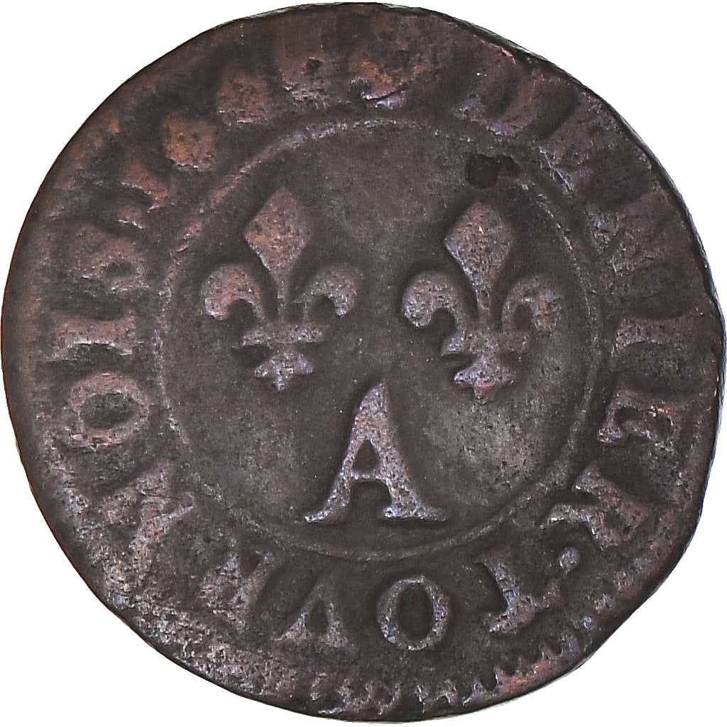 Munten, Frankrijk, Louis XIV, Denier Tournois, 1648, Paris, FR+, Koper, KM:167