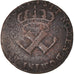 Coin, FRENCH COLONIES, Louis XV, 9 Deniers, 1721, La Rochelle, F(12-15), Copper