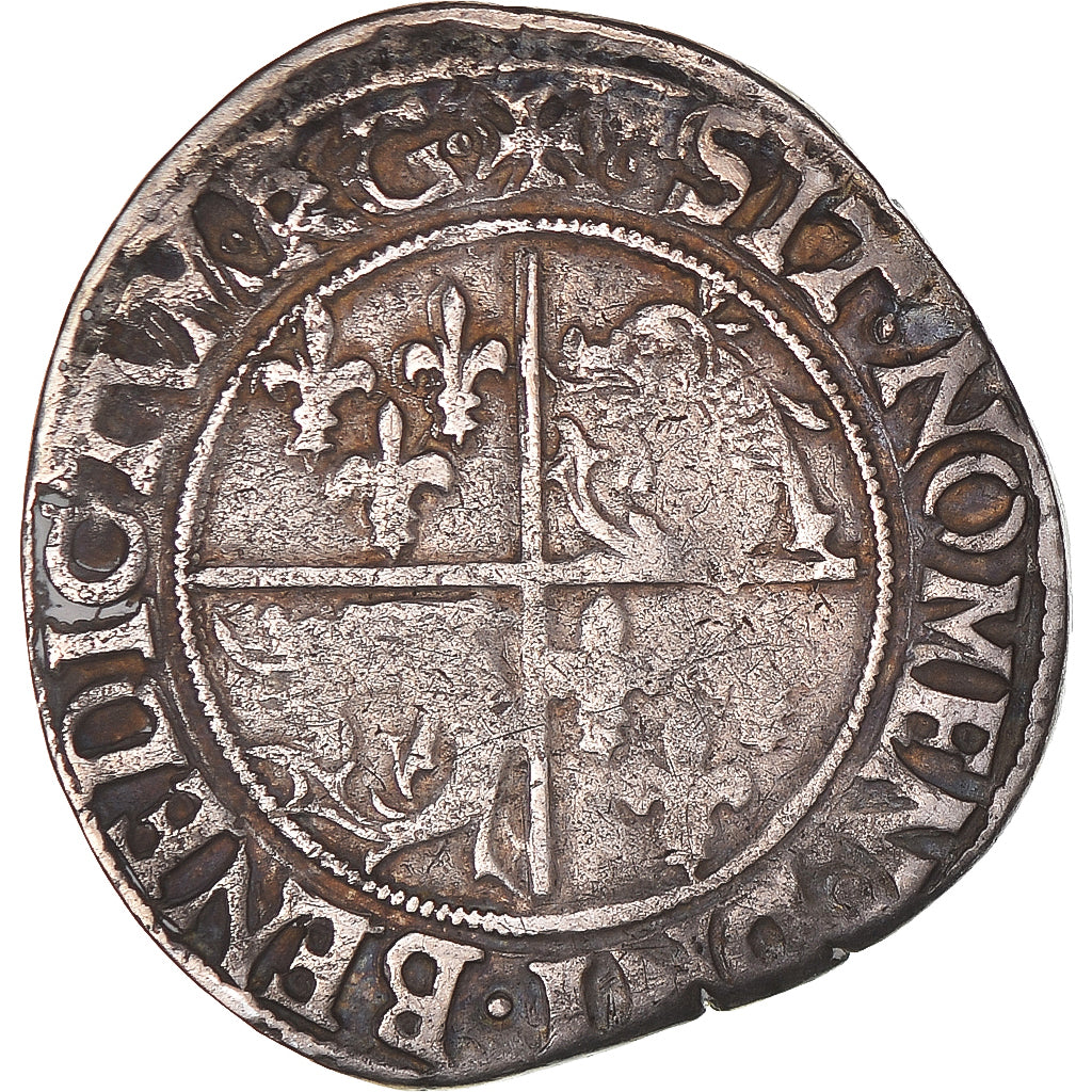 Monnaie, France, François Ier, Teston du Dauphiné, 1515-1547, Romans, TB+