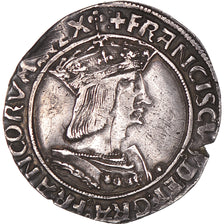 Munten, Frankrijk, François Ier, Teston, 1515-1547, Lyon, ZF, Zilver