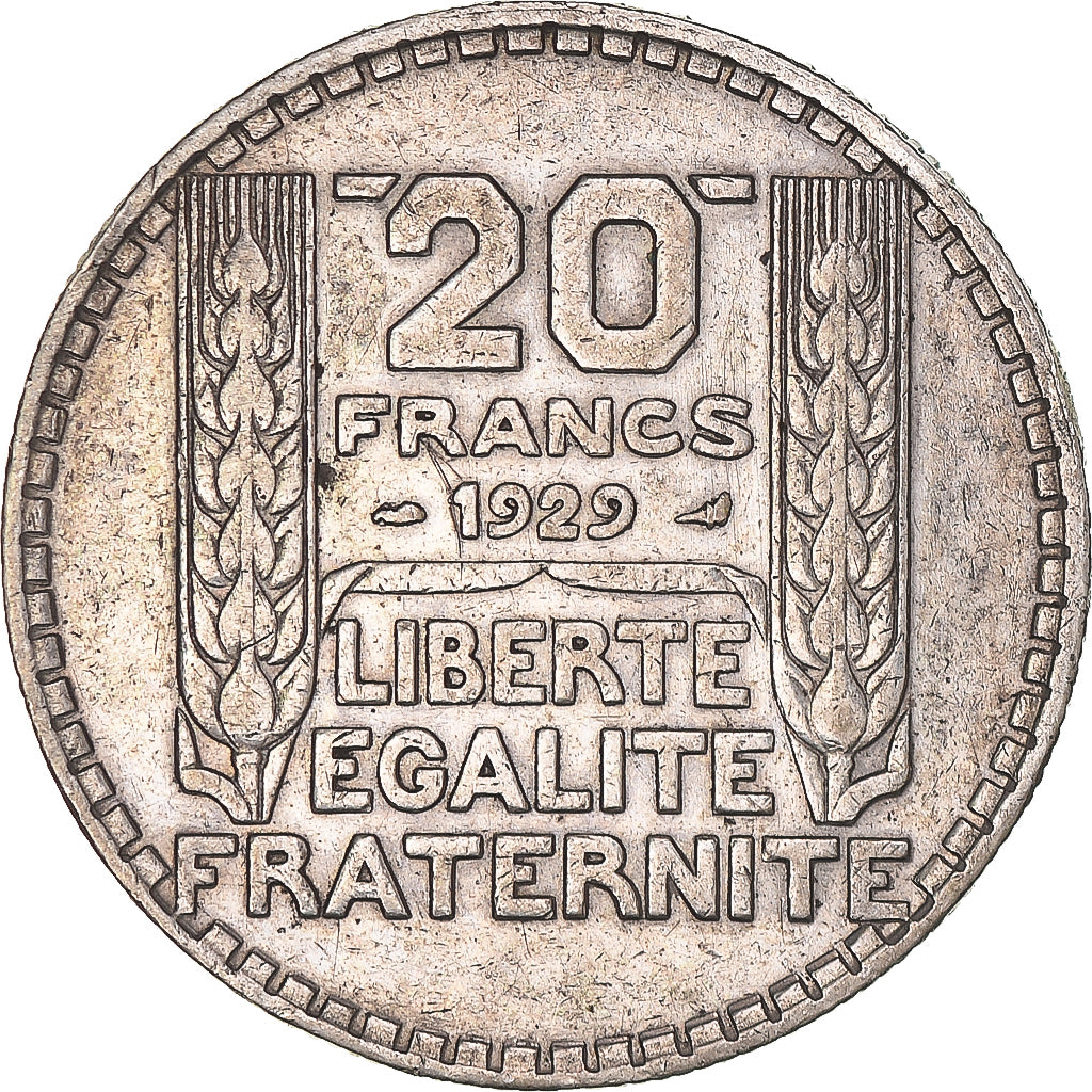 Moneta, Francia, Turin, 20 Francs, 1929, Paris, BB, Argento, KM:879, Gadoury:852
