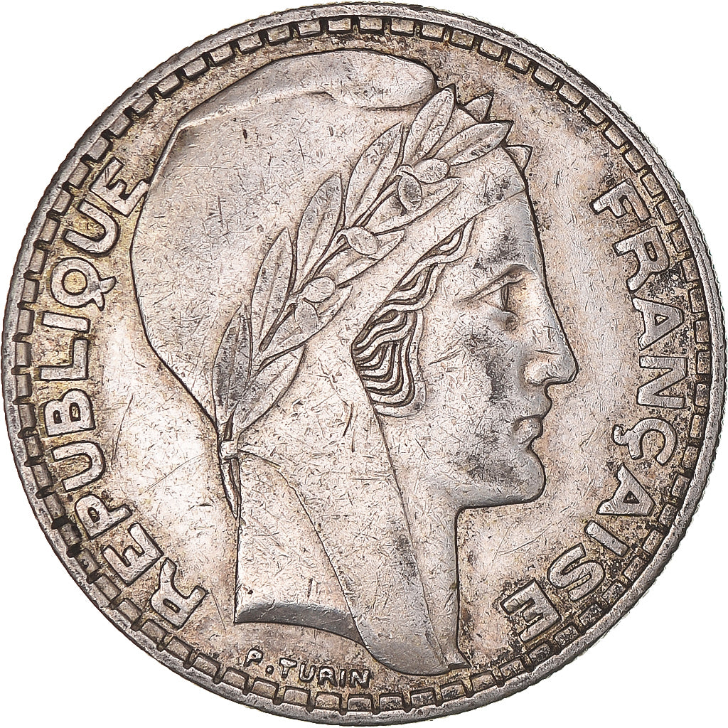 Münze, Frankreich, Turin, 20 Francs, 1933, Paris, Rameaux courts, SS, Silber