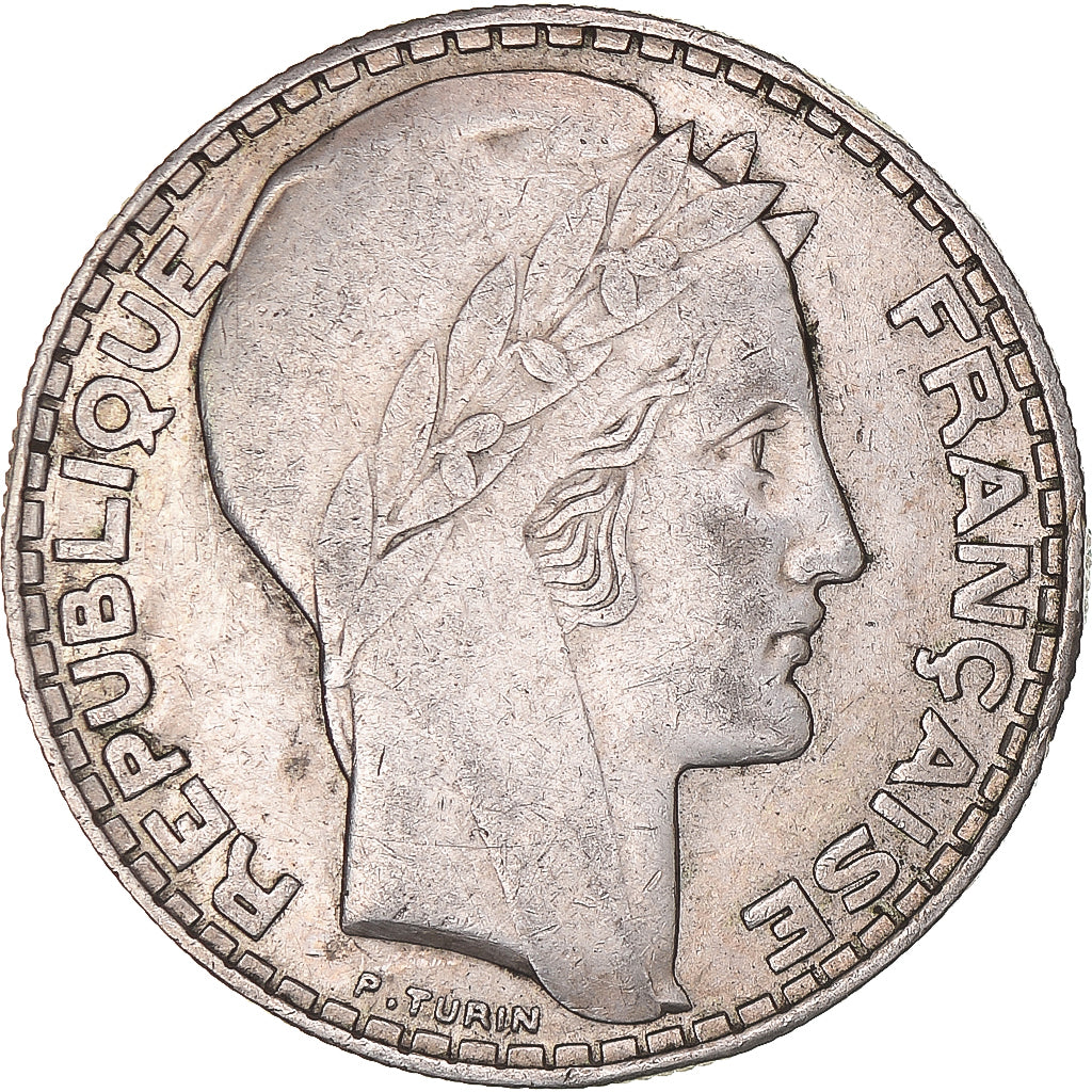 Coin, France, Turin, 20 Francs, 1933, Paris, Rameaux longs, EF(40-45), Silver