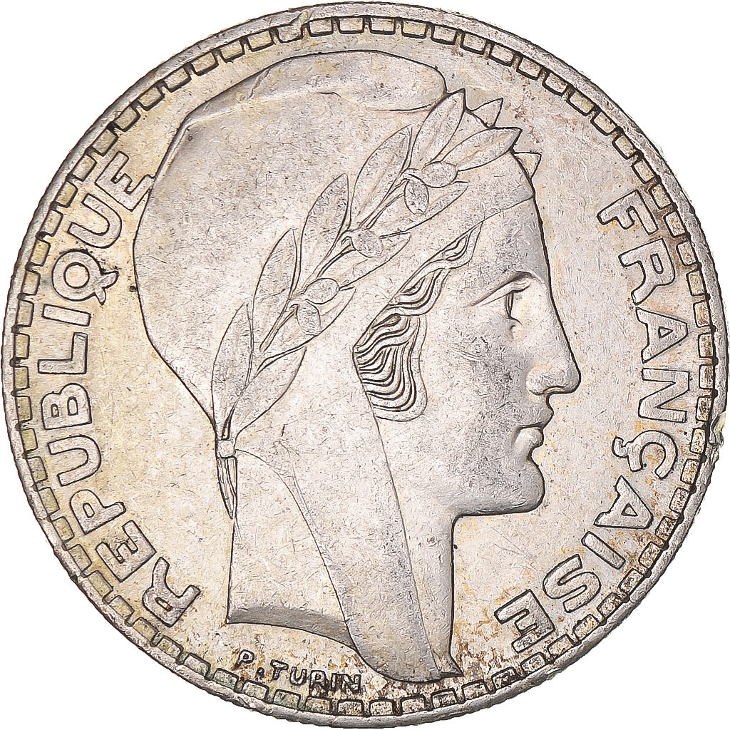 Coin, France, Turin, 20 Francs, 1938, Paris, EF(40-45), Silver, KM:879