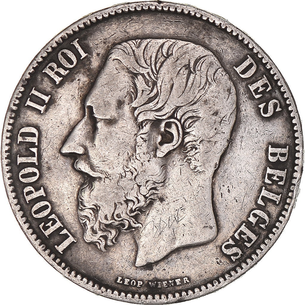 Monnaie, Belgique, Leopold II, 5 Francs, 5 Frank, 1868, TB+, Argent, KM:24
