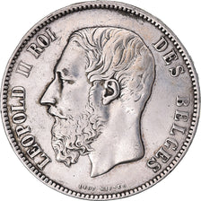 Coin, Belgium, Leopold II, 5 Francs, 5 Frank, 1872, EF(40-45), Silver, KM:24