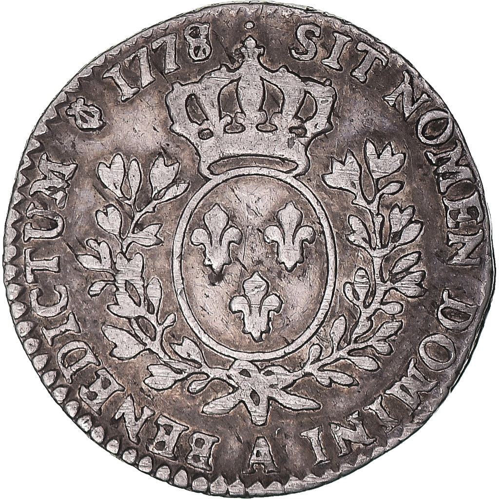 Moneta, Francia, Louis XVI, 1/10 Écu, 12 Sols, 1/10 ECU, 1778, Paris, Rare, BB