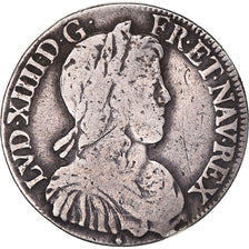 Monnaie, France, Louis XIV, 1/2 Écu à la mèche longue, 1647, Aix, TB+