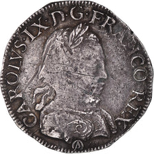 Coin, France, Charles IX, Teston, 1562, Orléans, Rare, EF(40-45), Silver