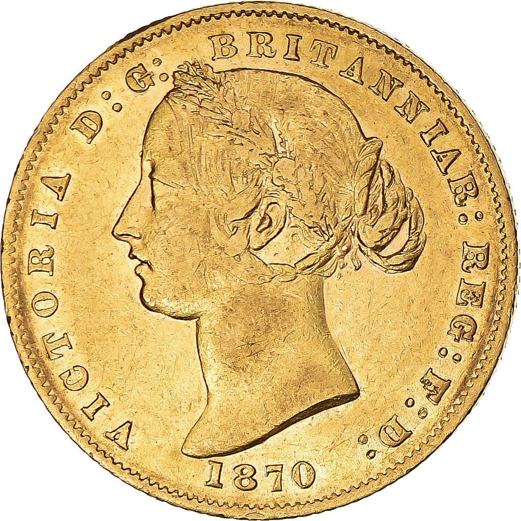 Coin, Australia, Victoria, Sovereign, 1870, Sydney, AU(50-53), Gold, KM:4