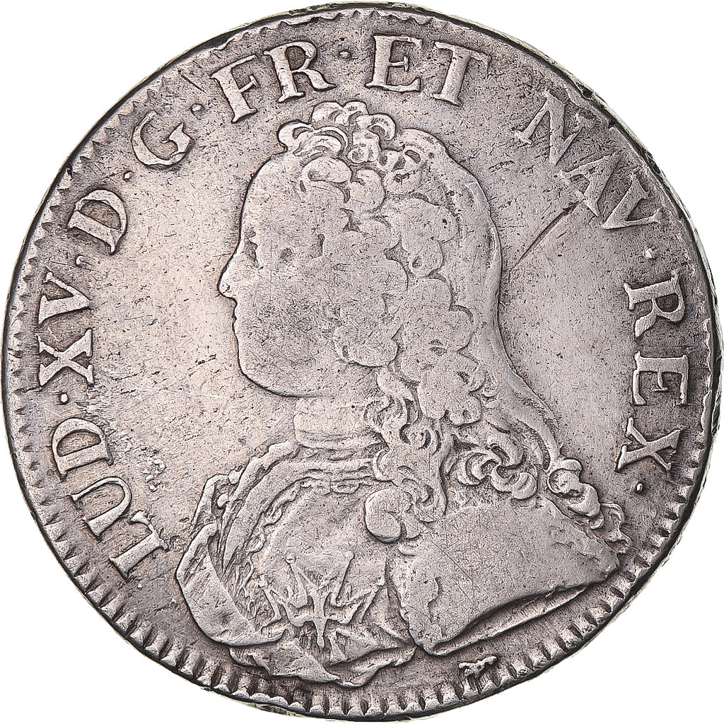Moeda, França, Louis XV, Ecu aux branches d'olivier, 1726, Paris, VF(30-35)