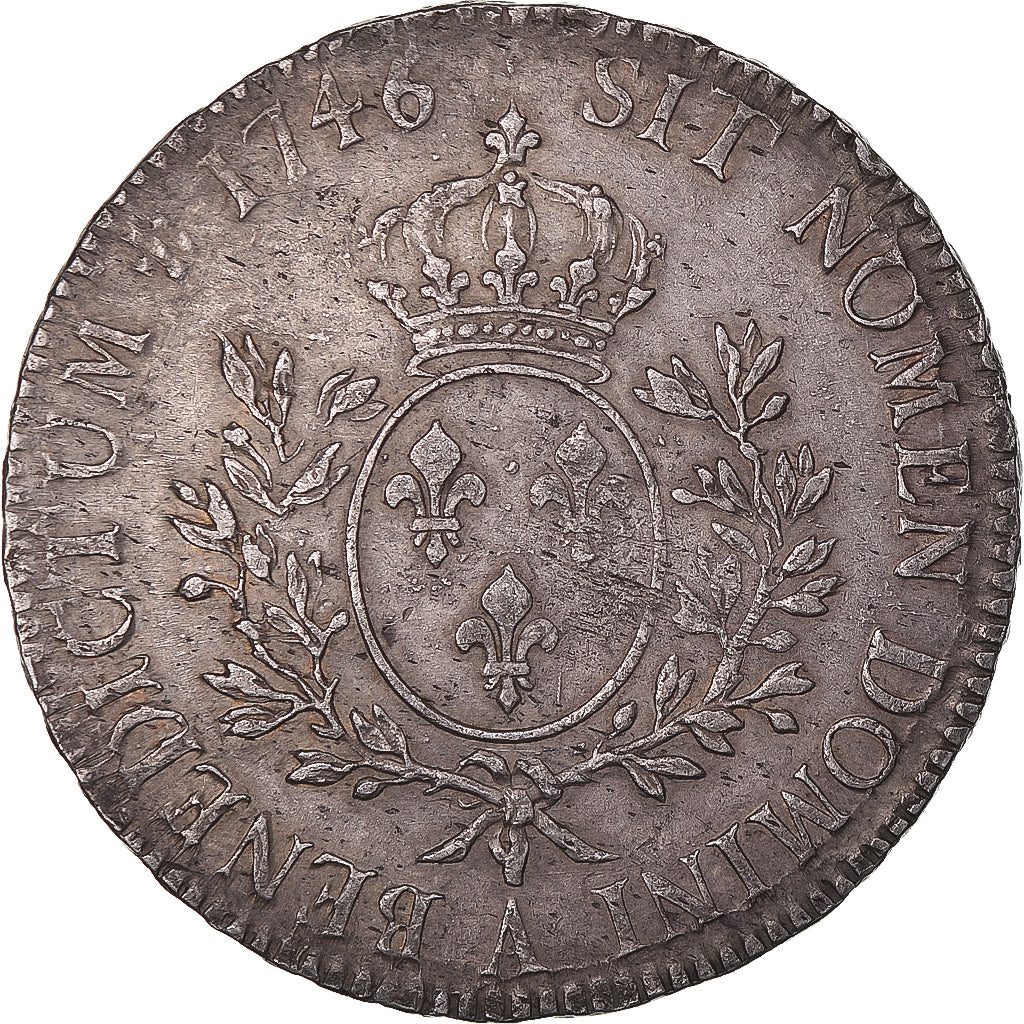 Münze, Frankreich, Louis XV, Écu au bandeau, 1746, Paris, SS, Silber