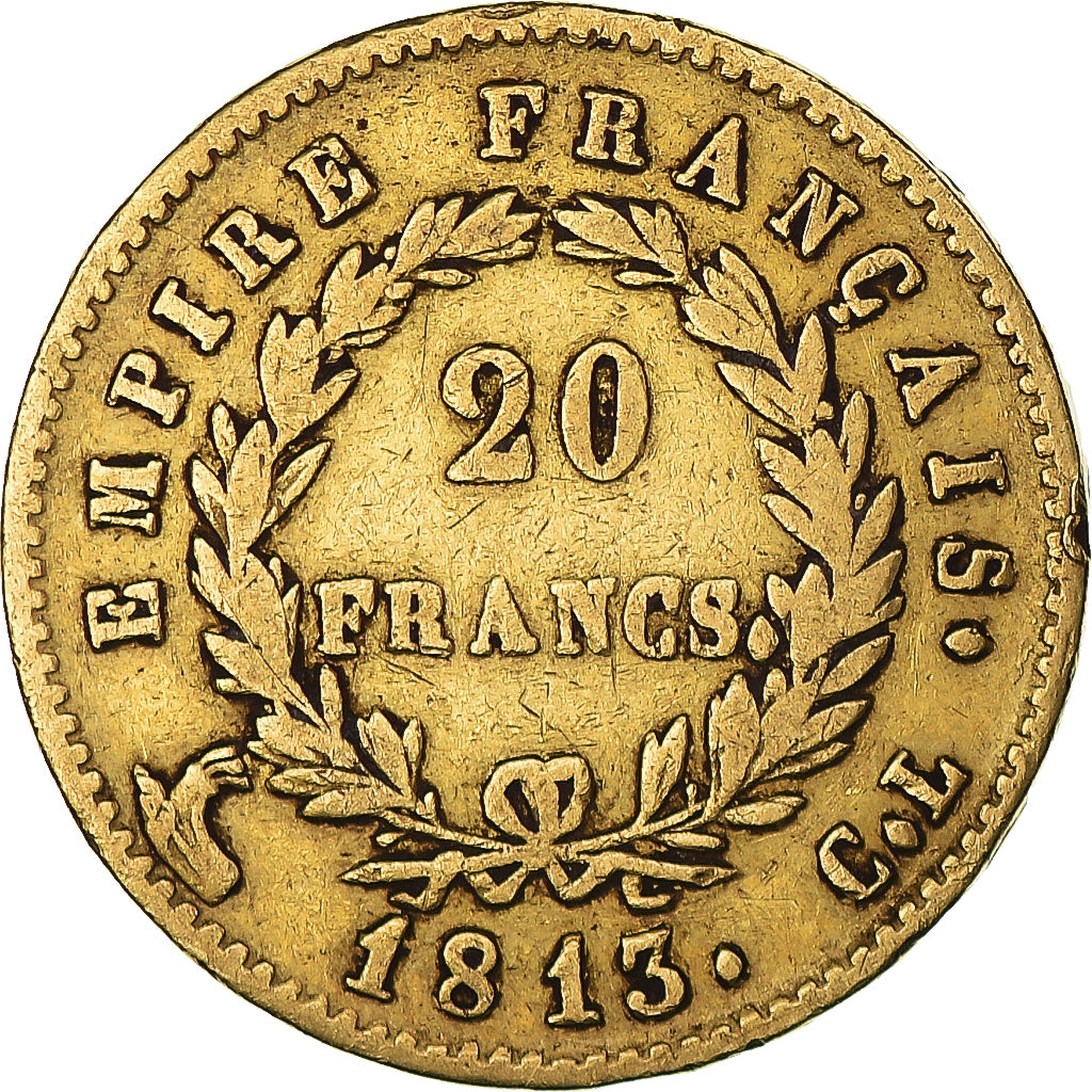 Monnaie, France, Napoléon I, 20 Francs, 1813, Genoa, Très rare, TB+, Or