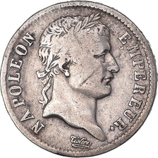 Moneda, Francia, Napoleon I, Franc, 1808, Lyon, BC+, Plata, KM:682.4