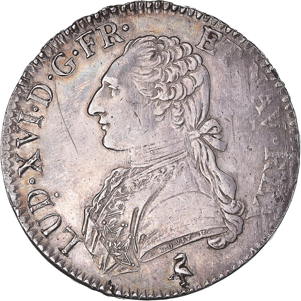 Moneda, Francia, Louis XVI, Ecu aux branches d'olivier, 1789, Paris, MBC+